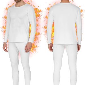 long johns thermal underwear for men skiing winter warm hunting gear fleece lined base layer set top bottom