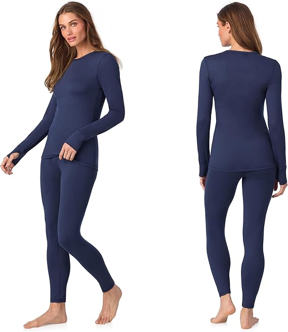 womens fleece lined thermal base layer set – long sleeve shirt & leggings for cold weather – lounge set for women womens fleece lined thermal base layer set – long sleeve shirt & leggings for cold weather – lounge set for women
