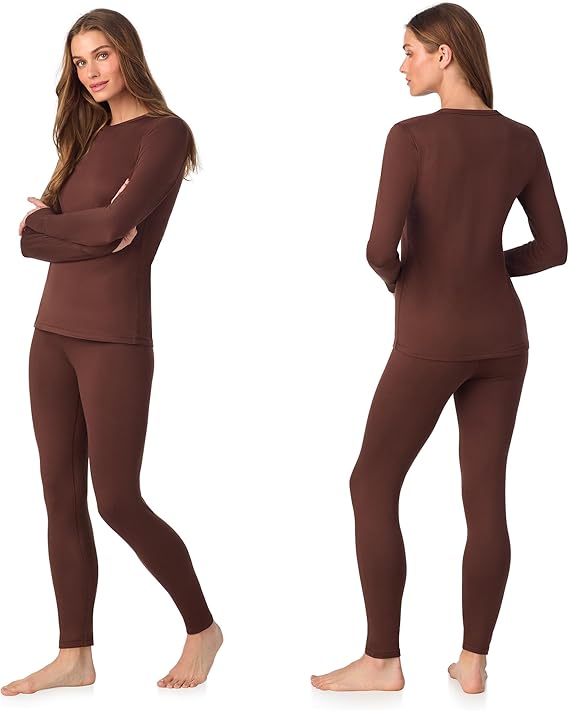 womens fleece lined thermal base layer set – long sleeve shirt & leggings for cold weather – lounge set for women womens fleece lined thermal base layer set – long sleeve shirt & leggings for cold weather – lounge set for women