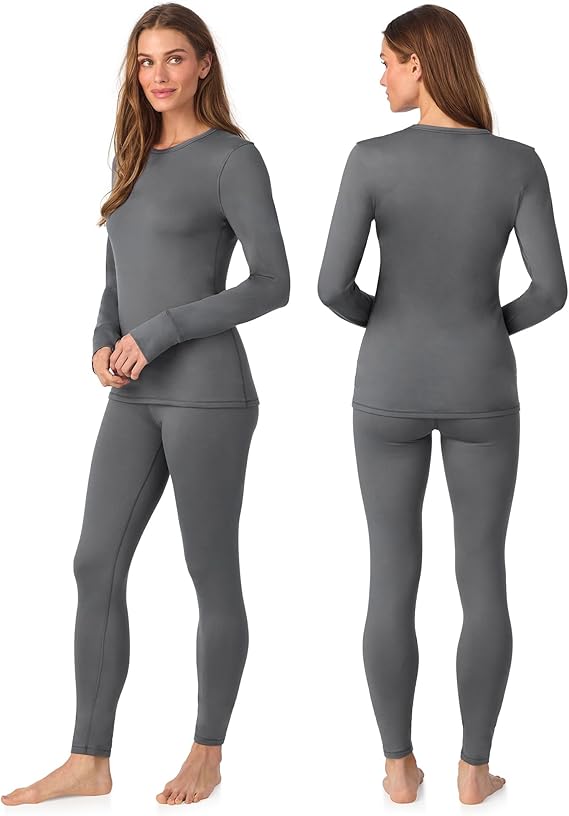 womens fleece lined thermal base layer set – long sleeve shirt & leggings for cold weather – lounge set for women womens fleece lined thermal base layer set – long sleeve shirt & leggings for cold weather – lounge set for women
